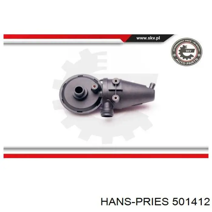 Клапан вентиляції картерних газів 501412 Hans Pries (Topran)