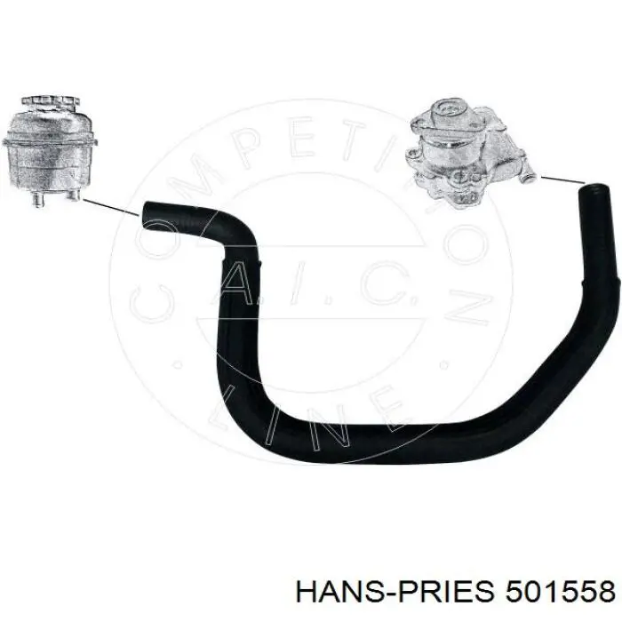 Шланг ГПК, низького тиску, від бачка до насосу 501558 Hans Pries (Topran)