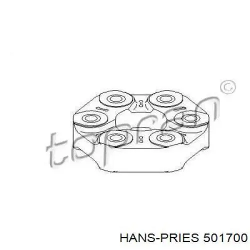 Купити 501700 Hans Pries (Topran) Муфта кардана еластична, передня
