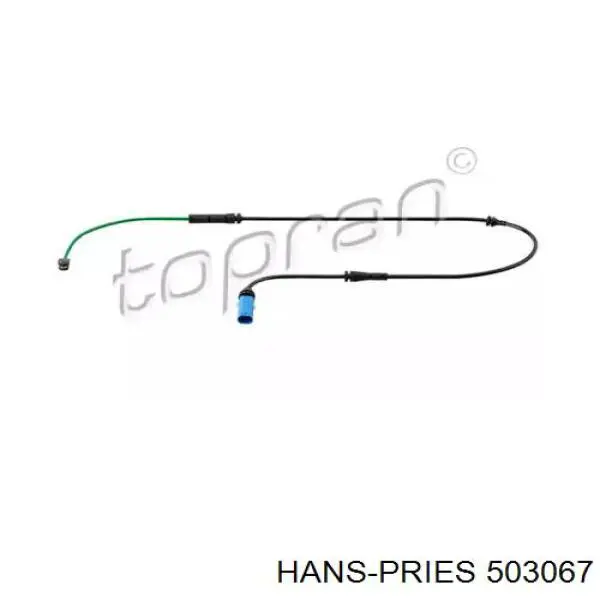 Датчик зносу гальмівних колодок, передній 503067 Hans Pries (Topran)