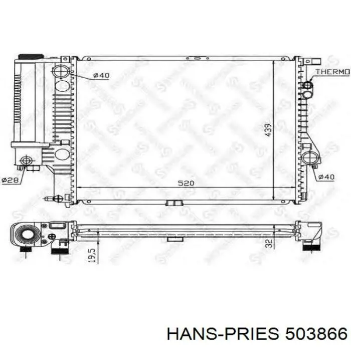 Купити 503866 Hans Pries (Topran) Зірка-шестерня розподільного валу двигуна, впускного