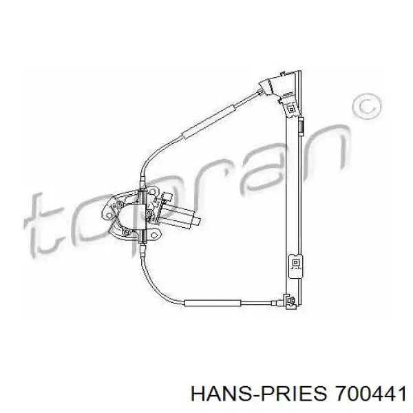 700441 Hans Pries (Topran) механізм склопідіймача двері передньої, правої