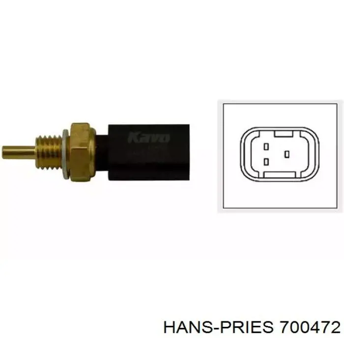 700472 Hans Pries (Topran) Датчик температури охл.жідкості, на прилад