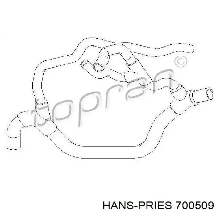 Купити 700509 Hans Pries (Topran) Шланг/патрубок радіатора охолодження, нижній