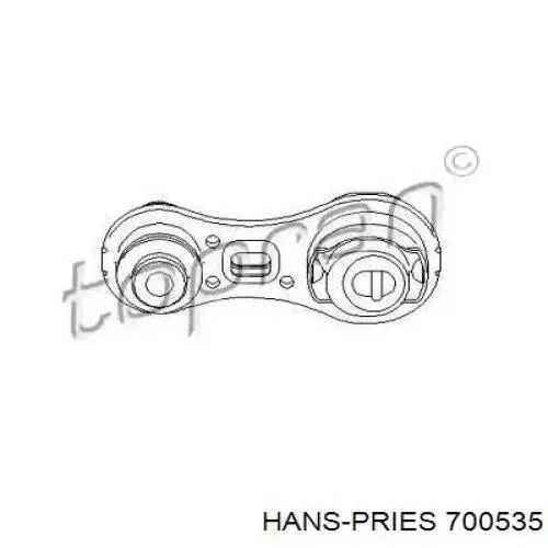 Подушка (опора) двигуна, права верхня 700535 Hans Pries (Topran)