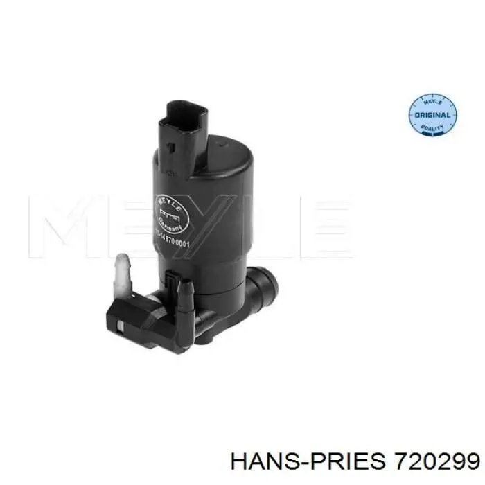 720299 Hans Pries (Topran) насос-двигун омивача скла, переднього
