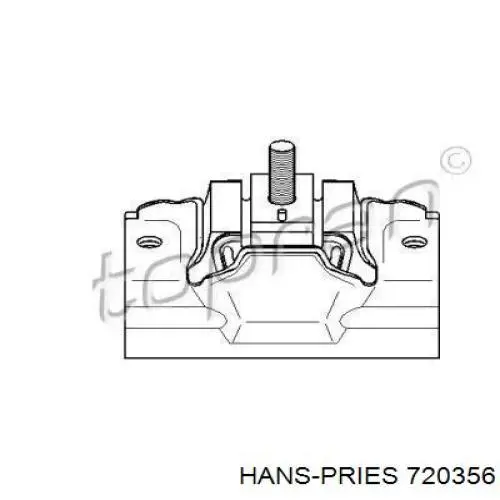 Купити 720356 Hans Pries (Topran) Подушка (опора) двигуна, права