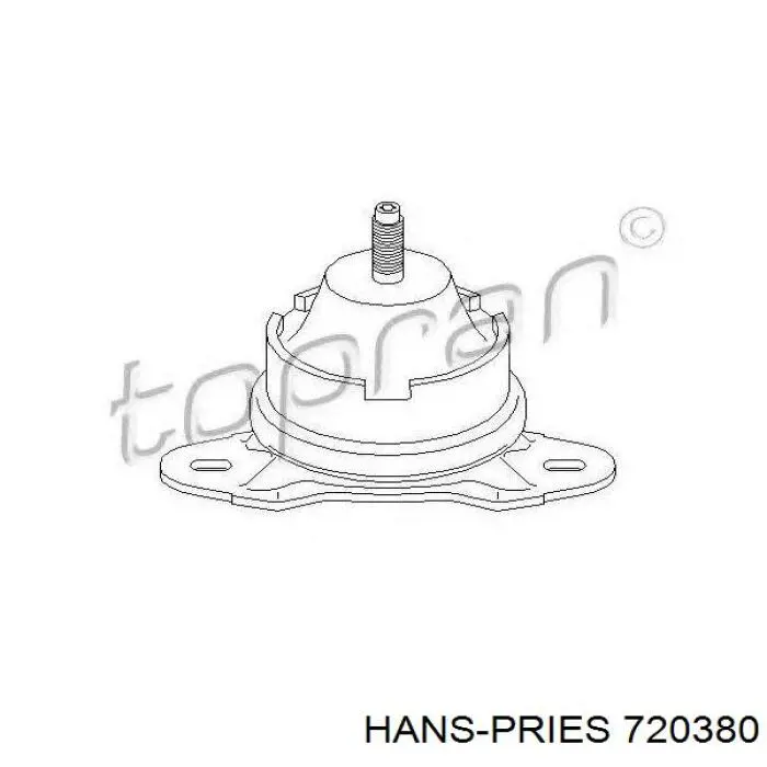 720380 Hans Pries (Topran) подушка (опора двигуна, права верхня)