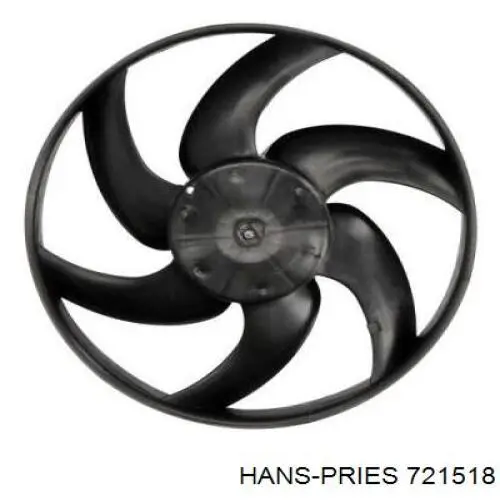 721518 Hans Pries (Topran) електровентилятор охолодження в зборі (двигун + крильчатка)