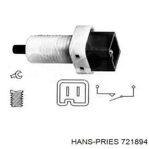 Датчик включення стопсигналу 721894 Hans Pries (Topran)