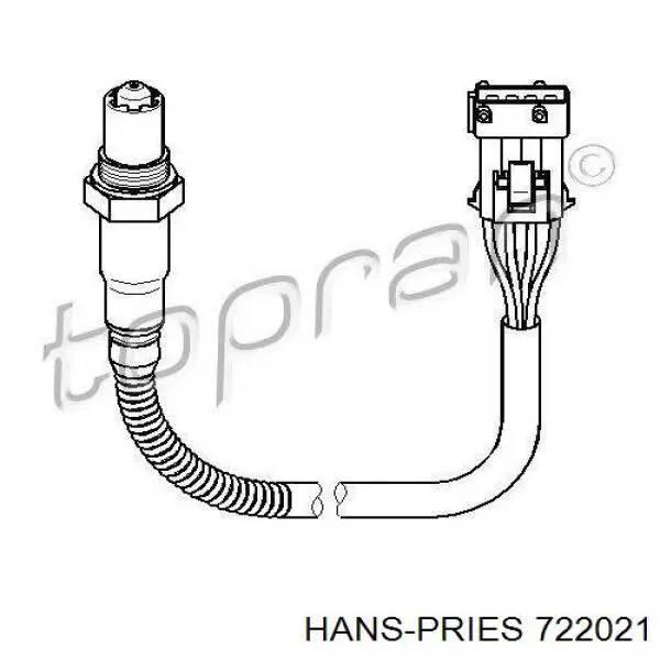 Лямбдазонд, датчик кисню до каталізатора 722021 Hans Pries (Topran)