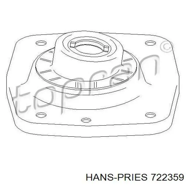 Опора амортизатора переднього лівого 722359 Hans Pries (Topran)