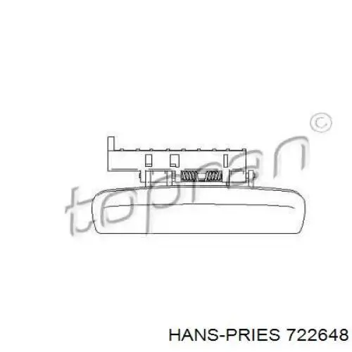 Ручка задньої двері зовнішня права 722648786 Hans Pries (Topran)