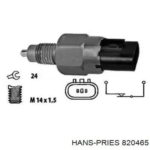 Датчик ліхтарів заднього ходу Hans Pries (Topran) 820465 ціна, від 8.09 USD