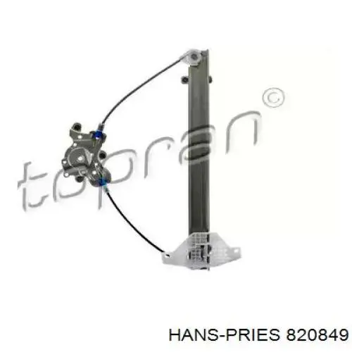 Купити 820849 Hans Pries (Topran) Механізм стеклопідйомника водійських дверей