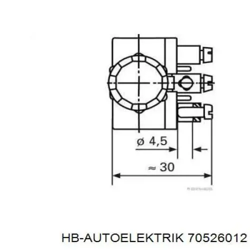 70526012 HB Autoelektrik Перемикачі електричні (перемикач світла центральний)