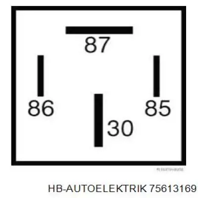 75613169 HB Autoelektrik Реле вентилятора