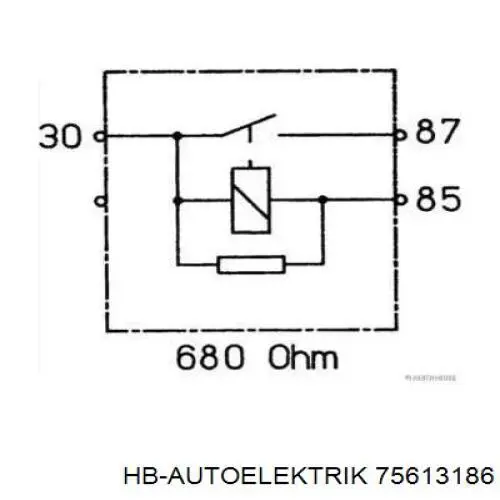 Купити 75613186 HB Autoelektrik Реле електробензонасосу