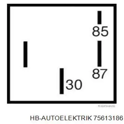 75613186 HB Autoelektrik Реле електробензонасосу
