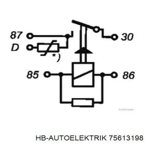 75613198 HB Autoelektrik реле покажчиків поворотів