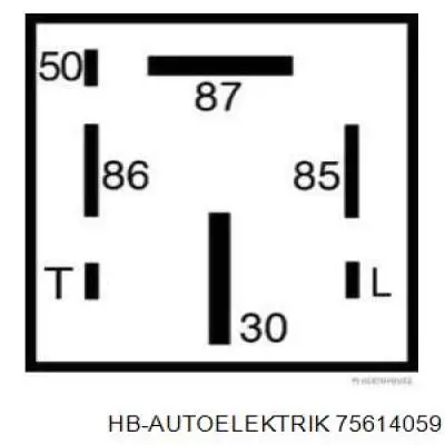 Реле свічок накалу 75614059 HB Autoelektrik