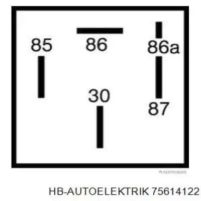Реле електробензонасосу HB Autoelektrik 75614122 ціна, від 5.07 USD