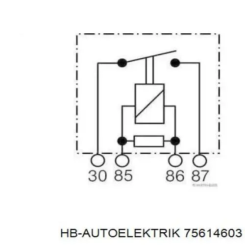 Реле електричне багатофункціональне HB Autoelektrik 75614603 ціна, від 4.21 USD