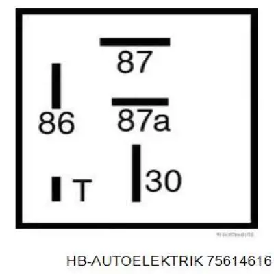 75614616 HB Autoelektrik Реле паливного насоса