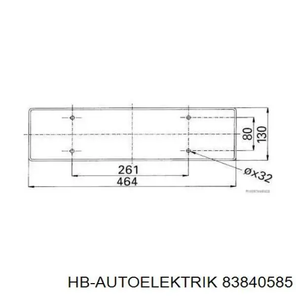 Ліхтар задній лівий 83840585 HB Autoelektrik