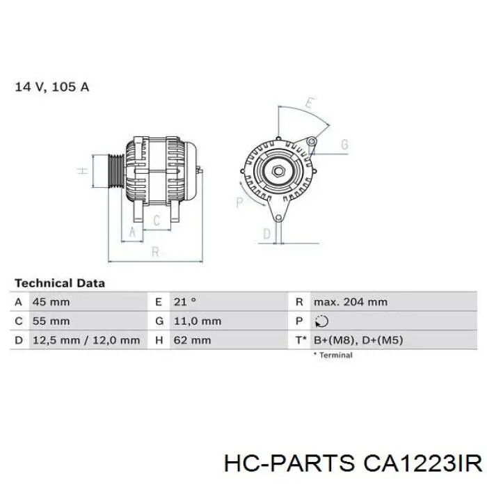 Генератор CA1223IR HC Parts