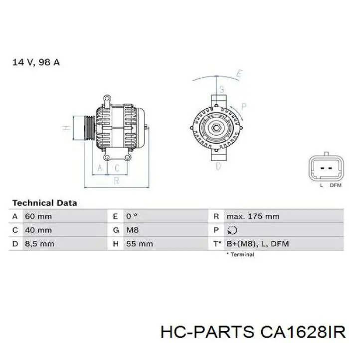 CA1628IR HC Parts генератор