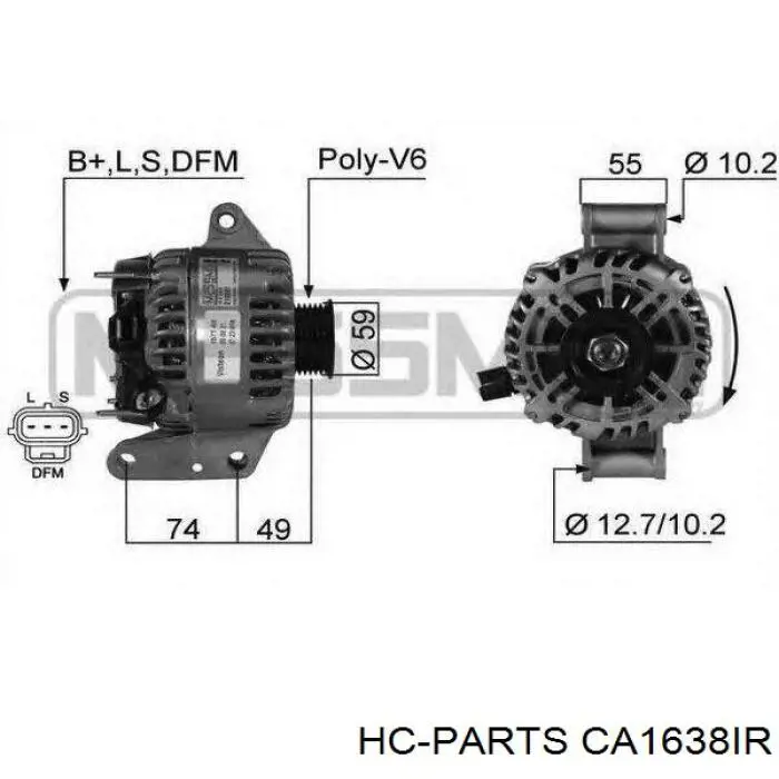 Купити CA1638IR HC Parts Генератор