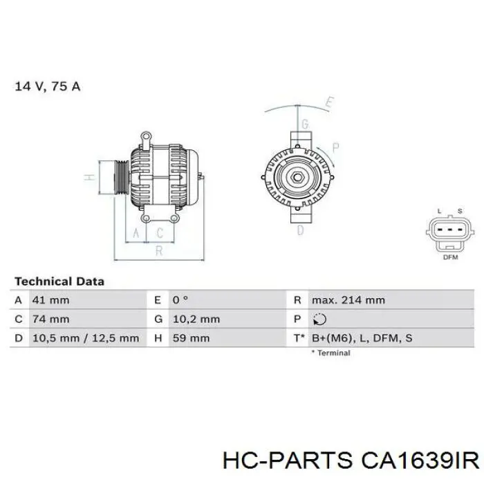 Генератор автомобільний TYC 208316