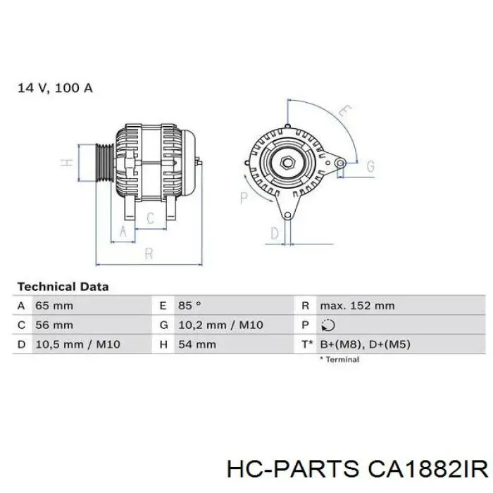 Генератор CA1882IR HC Parts