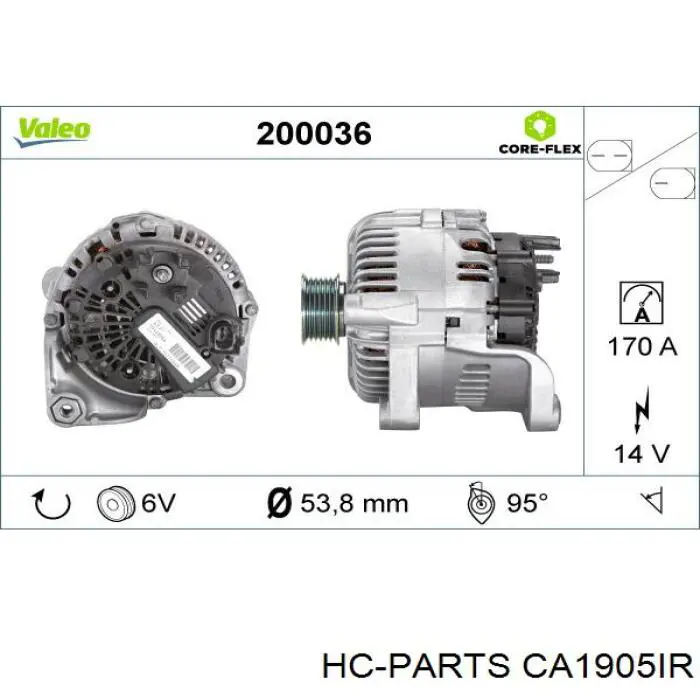 CA1905IR HC Parts генератор