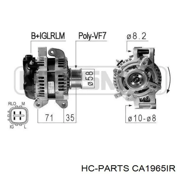 Генератор CA1965IR HC Parts
