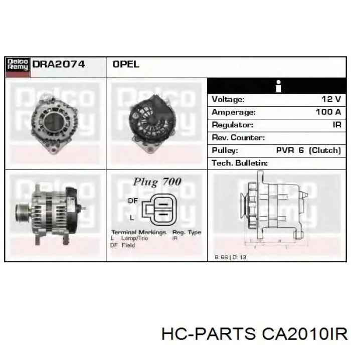 Генератор CAL60114AS Casco