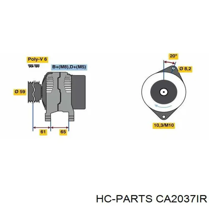CA2037IR HC Parts генератор