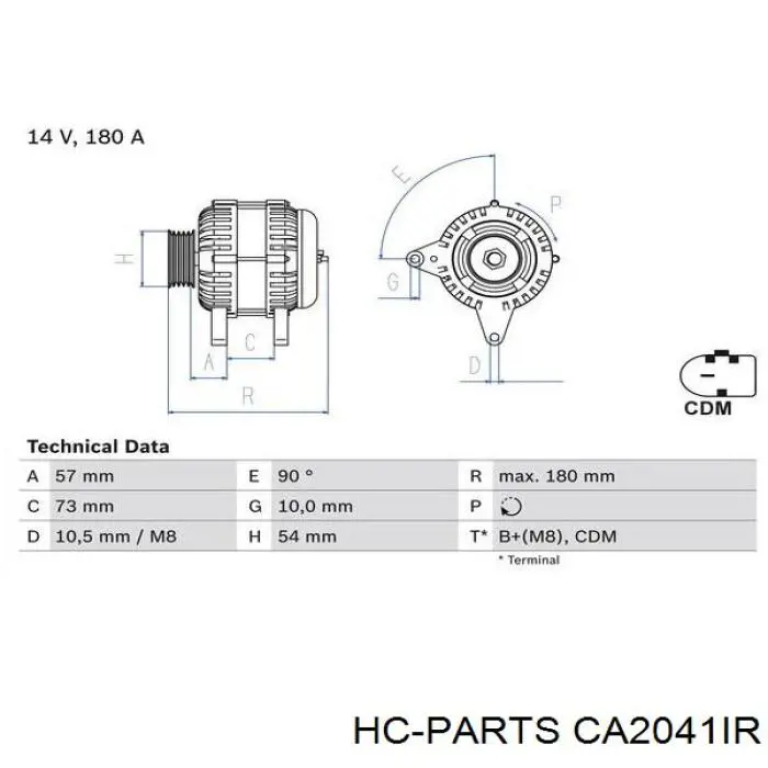Генератор CA2041IR HC Parts