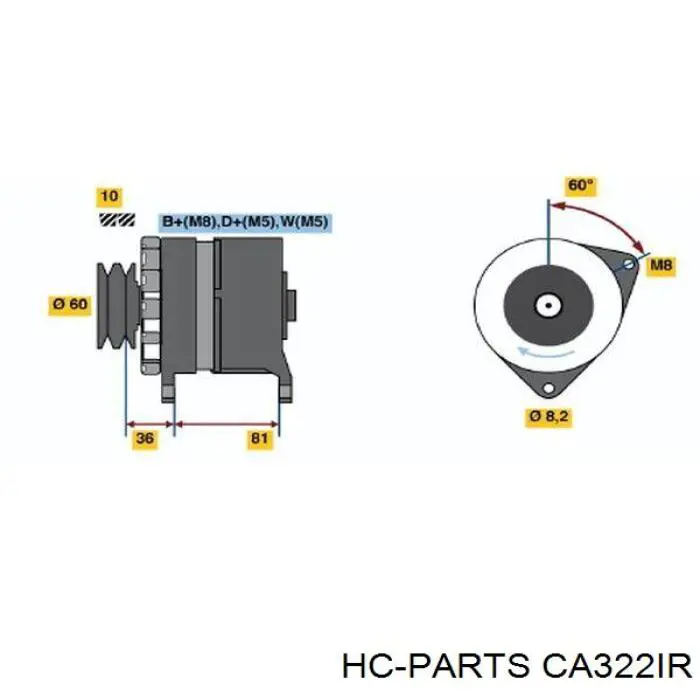 CA322IR HC Parts генератор