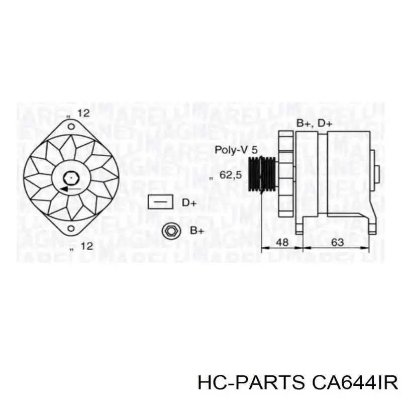 Генератор Fiat/Alfa/Lancia 46431712 ціна, від 67.48 USD