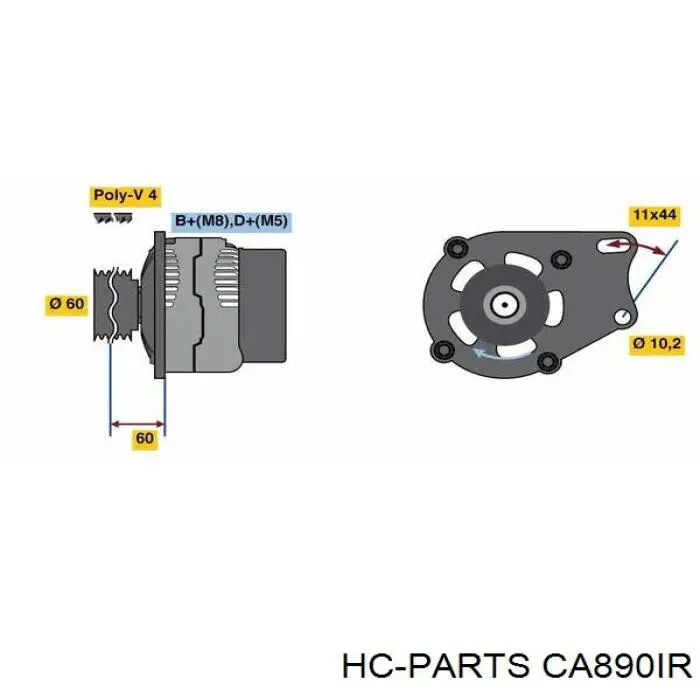 Генератор CA890IR HC Parts