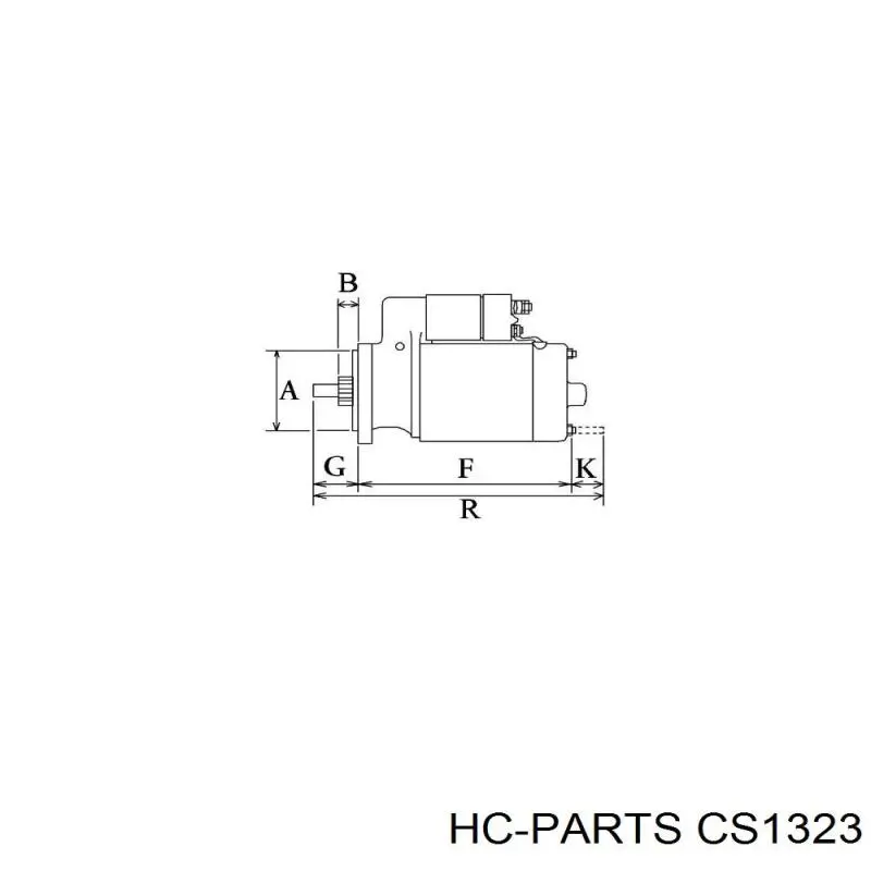 Стартер HC Parts CS1323 ціна, від 39.46 USD