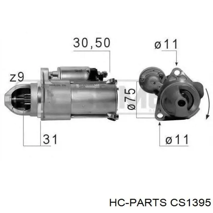 Купити CS1395 HC Parts Стартер