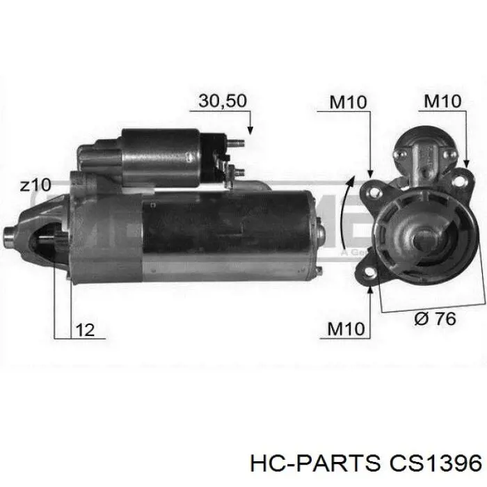 Стартер CS1396 HC Parts