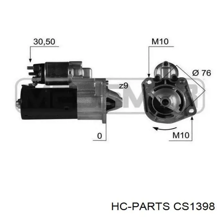 Купити CS1398 HC Parts Стартер