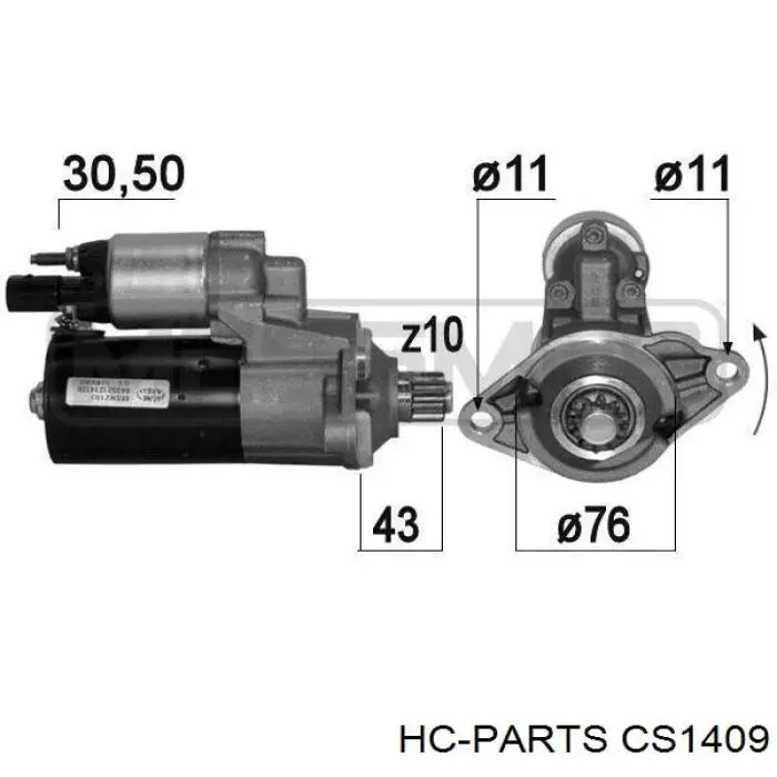 Стартер REMA-PARTS CS1409 ціна, від 82.64 USD