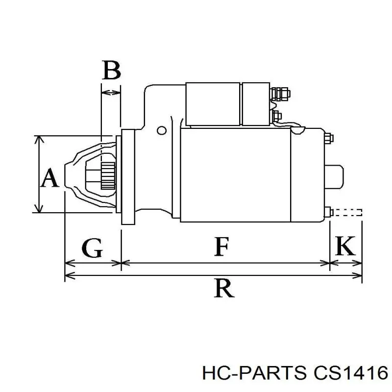 Стартер CS1416 HC Parts