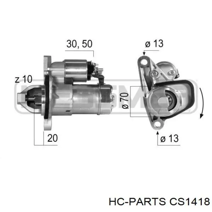Стартер CS1418 HC Parts