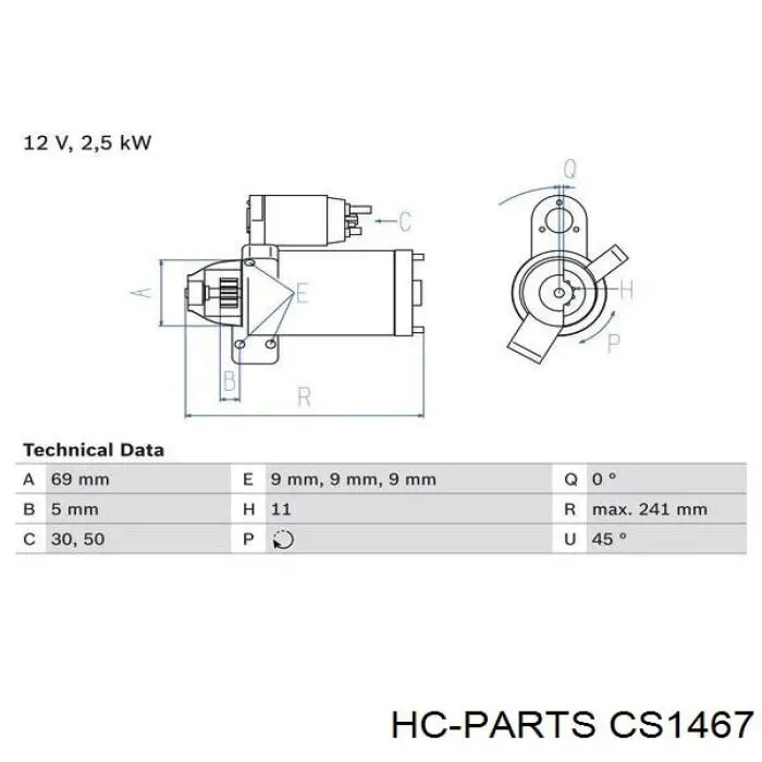 CS1467 HC Parts стартер